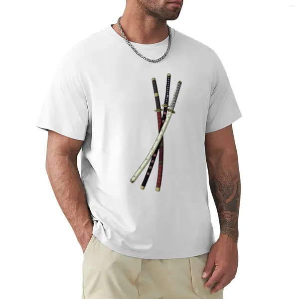 Polo da uomo T-shirt con le spade di Zoro Abiti carini T-shirt taglie forti