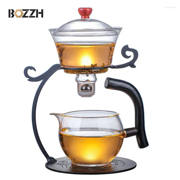 Наборы чайной посуды BOZZH, креативный автоматический чайный термостойкий стеклянный чайник, чашка, турецкая крышка для капельницы, чаша, церемониальный набор, кофе