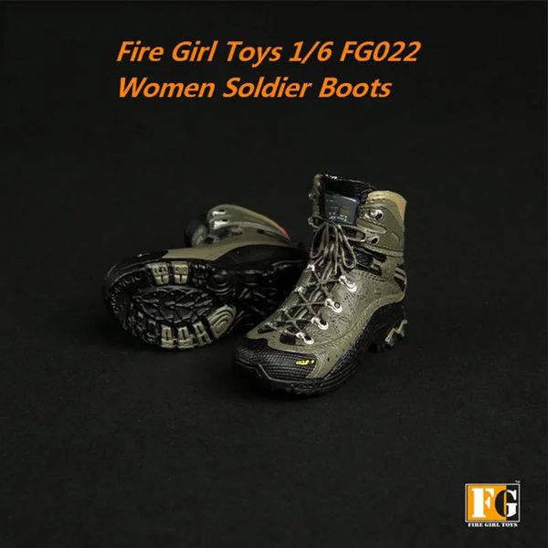 Fire Girl Toys 1/6 Fg022 Stivali da soldato da donna Scarpe militari tattiche Stivali da combattimento dell'esercito Accessorio per action figure da 12 pollici Modello 240328