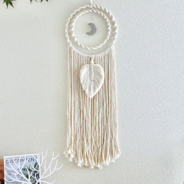 Tapeçarias Lua Macrame Tapeçaria Tapeçaria Boho Decor Deco Pared Handmade Kids Girls Room Decoração Presente