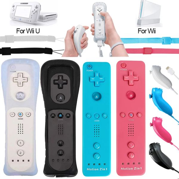 Геймпады Motion Plus 2IN1 для консоли Nintendo Wii/Wii U, беспроводной контроллер для видеоигр, нунчак, набор джойстиков с дистанционным управлением, геймпад