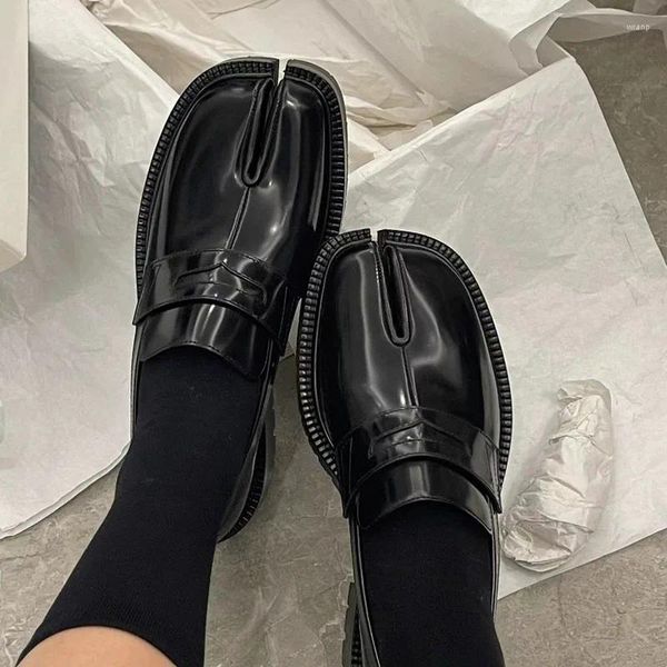 Kleid Schuhe Gemütliche Loafers Flache Frauen Leder Wohnungen Designer Sapatos Feminino Tabi Mary Janes Slip On Zapatos Para Mujeres Traf