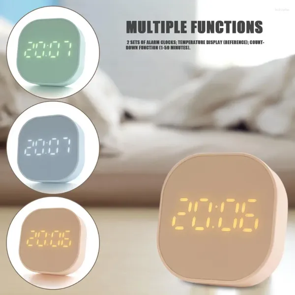 Relógios de mesa Digital Clock Bedside Clear Display Alarm para decoração de quarto