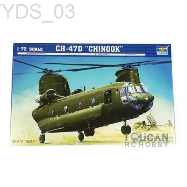 Aeronave modle trompetista 01622 1/72 CH-47D chinook helicóptero de transporte estático kit modelo diy para coleta TH05334-2 yq240401
