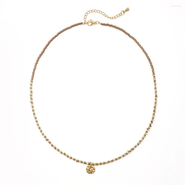 Anhänger Halsketten ZMZY Halskette Edelstahl Charm Für Frauen Vintage Verträumte Perlen Trendy Französisch Elegante Retro Boho Schmuck Design