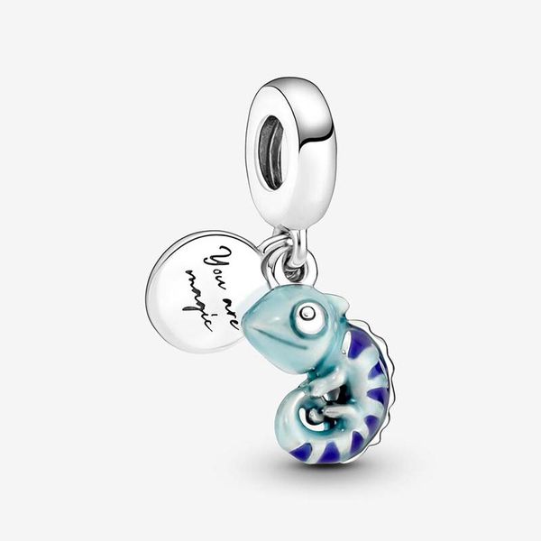 TOP Quality Chameleon Dangle Charm Pandoras 925 Sterling Silver Luxury Charm Set Pulseira Fazendo encantos Designer Colar Pingente Caixa Original Atacado