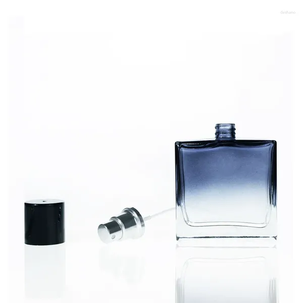 Vorratsflaschen 30/50 ml Tragbare Farbverlauf Blau Spray Parfüm Flasche Glas Nachfüllbare Sprayer Reise Leere Kosmetik Behälter Zerstäuber
