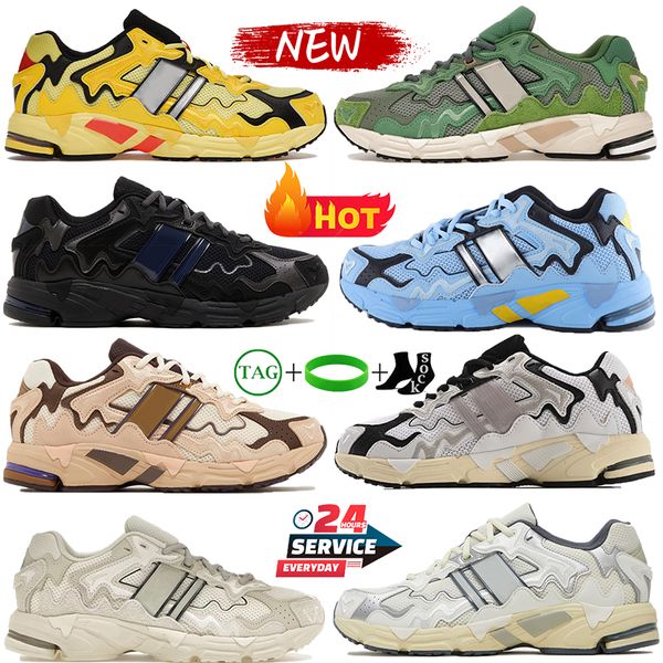 Mens Womens Running Shoes Bad Bunny Response Classic Sneakers Triplo Preto Amarelo Maravilha Creme Branco Azul Boston Day Designer Sapatos Esporte Treinadores Baixo Sneaker Sapato