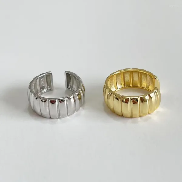 Anéis de cluster moda 925 prata esterlina engrenagem estética para mulheres casamento luxo ins jóias presente feminino rop atacado