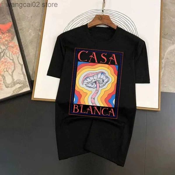 Erkek tişörtleri artı beden pamuk casa blanca t-shirt yeni erkek kadın tshirt strtwear t gömlek komik t en iyi marka kısa slve yaz kıyafetleri t240401