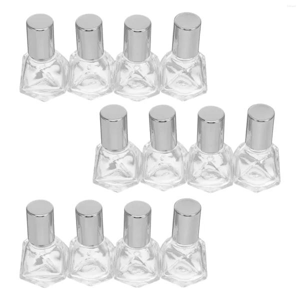 Garrafas de armazenamento 12 pcs garrafa de rolo de vidro s com tampa kit de óleo essencial bola viagem roll-on