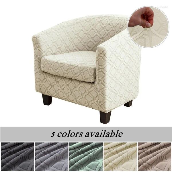 Cadeira cobre treliça jacquard banheira estiramento lazer poltrona capa clube sofá slipcover para sala de estar com almofada de assento