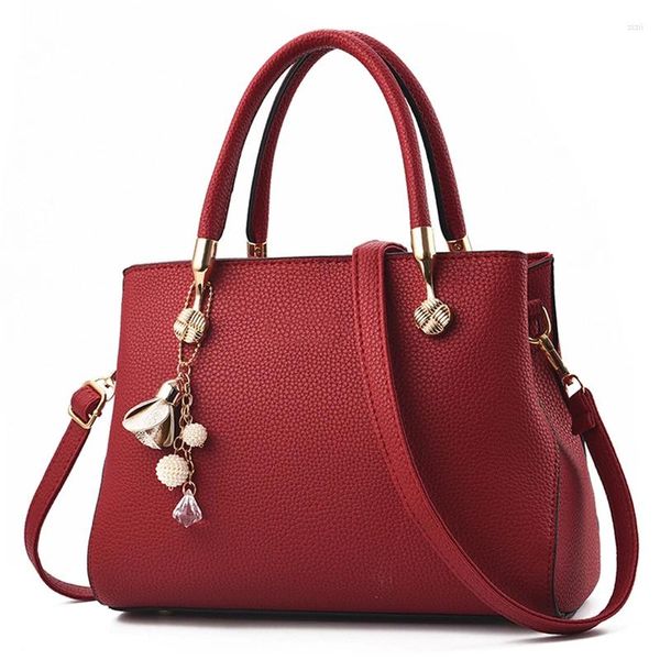 Borsa Borse da donna di alta qualità Moda PU Pelle da donna Tinta unita Borsa a tracolla casual Donna Elegante Forniture pratiche