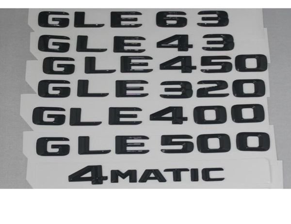 Gloss Black Trunk Lettere Numero Distintivo Distintivi Emblema per GLE43 GLE63 GLE450 AMG GLE320 GLE400 GLE500 GLE550 4MATIC6709760