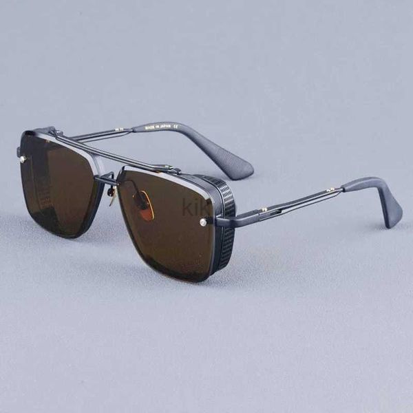 Óculos de sol marca de luxo óculos de sol ponte dupla quadrado metal pesado nova fantasia de alta qualidade moda exclusiva homens mulheres óculos de designer 240401