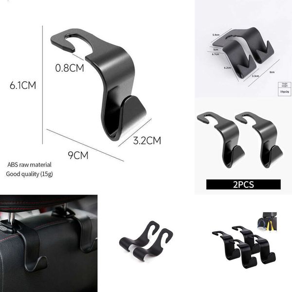 2024 4/2/1 Pcs Kunststoff Kleiderbügel Auto Sitz Kopfstütze Haken Für Auto Rücksitz Organizer Abs Aufhänger Lagerung Halter Innen Zubehör