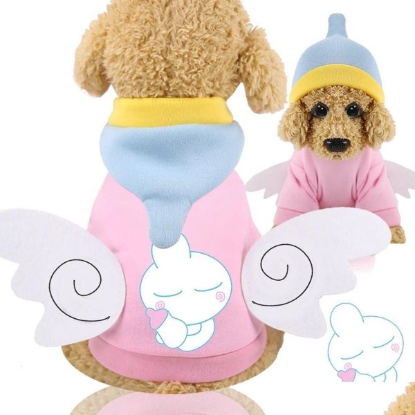 Vestuário para cães Asas de garrafa de bebê transformadas em roupas Gato Pet Suprimentos Suéter de lã Quente Entrega de gota de tamanho médio Home Garden Dh5Rx
