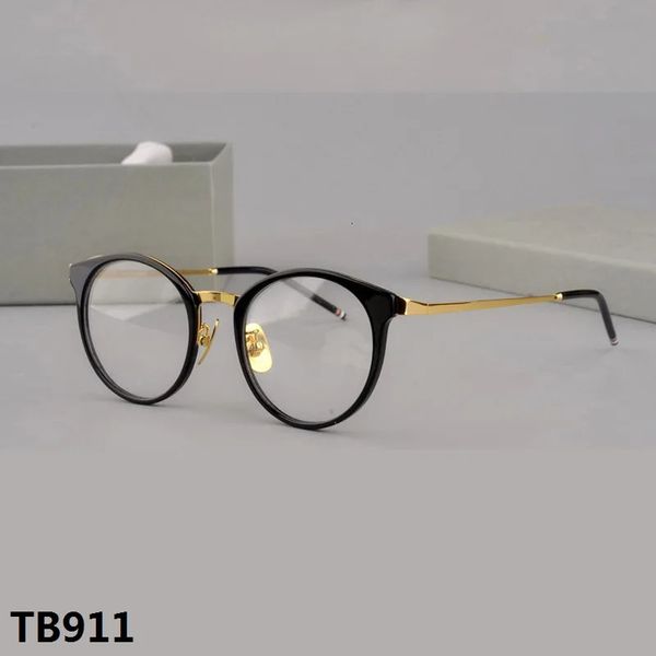 York Thom Brand Design Occhiali da vista Uomo Donna Occhiali Montatura Retro Occhiali rotondi Occhiali da vista ottici Gafas Oculos TB911 Origine 240318