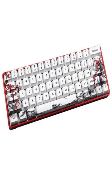 Novidade allover corante subbed flor de ameixa 71 chave perfil oem keycap para gh60 rk61 alt61 anne pro2 gk61 gk64 dz60 keycaps y0808294h6934276