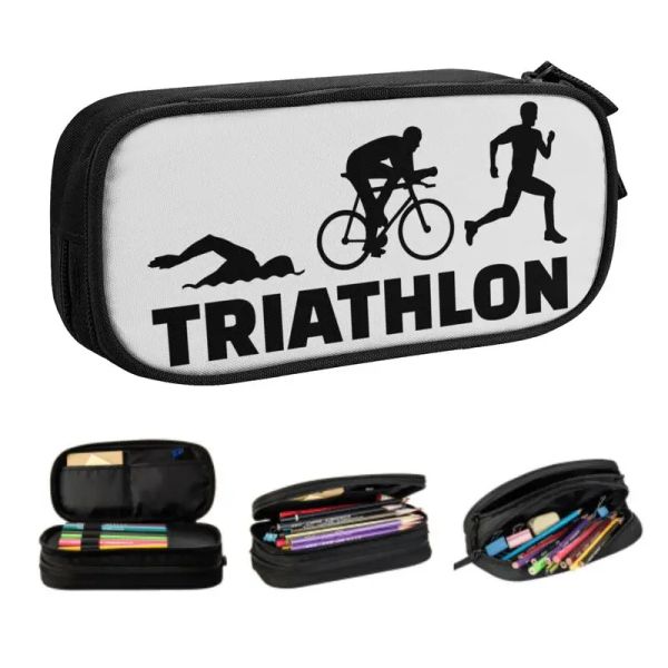 Taschen koreanische Triathlon Bleistiftkoffer für Jungen Gilrs Custom Swimming Cycling mit großer Kapazität Stiftkastenbeutel Schullieferungen