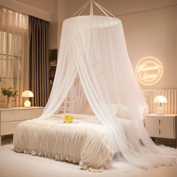 Yanyangtian cúpula mosquiteiro verão bebê cama de casal cortina meninas decoração do quarto mosquito-assassino crianças tenda cama king size 240320