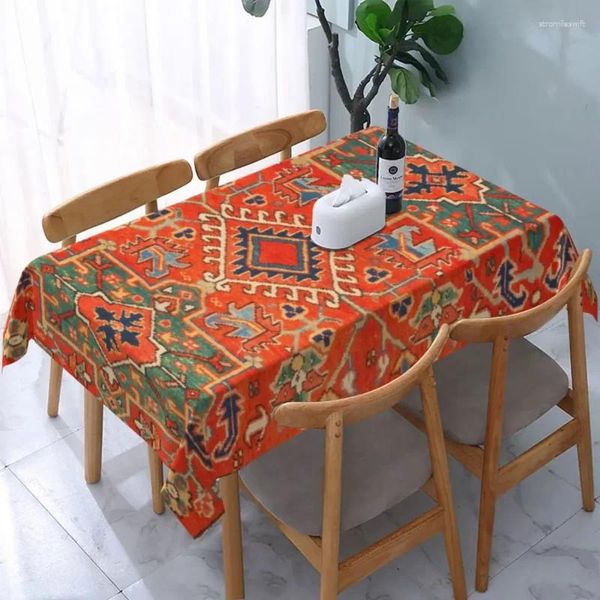 Tovaglia Karadaja, tappeto persiano antico, tovaglia elastica, impermeabile, vintage, etnico, turco, Kilim, per sala da pranzo