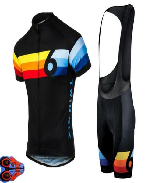 Rennsets Pro Team Twin Six Race Radtrikot 6 Ropa Ciclismo QuickDry Sportbekleidung Fahrrad Trägerhose 9D Gel Pad3965446