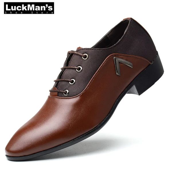 Schuhe Marke Männer Schuhe Top -Qualität Oxfords Britisch -Stil Männer echte Leder -Kleiderschuhe Geschäfte Formale Schuhe Männer Flats Plus Size3848