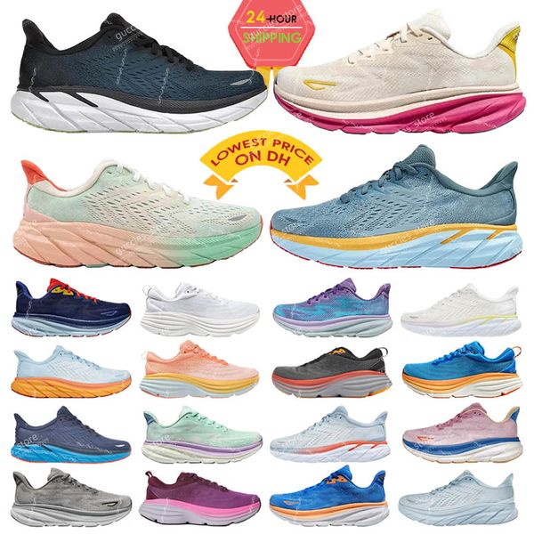 Top Bondi 8 Running Shoes Plataforma feminina Tênis Clifton 9 Men Black White Harbor Mulheres Mulheres ao ar livre Treinadores de esportes Runnners Treinadores de ginástica tênis de ginástica 33