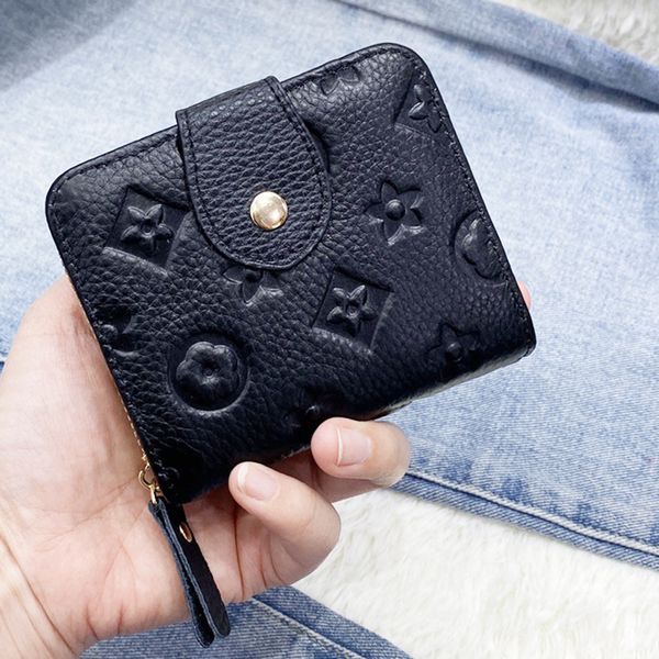 Orijinal deri kadın tasarımcı cüzdanları Cowhide Lady Fashion Casual Zero Card Cüzdanlar Kadın Popüler Debriyajlar No769