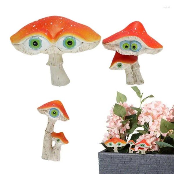 Decorazioni da giardino Mini funghi per fata 3 pezzi statue decorative in resina bonsai decorazioni artigianali paesaggio decorazione esterna per interni
