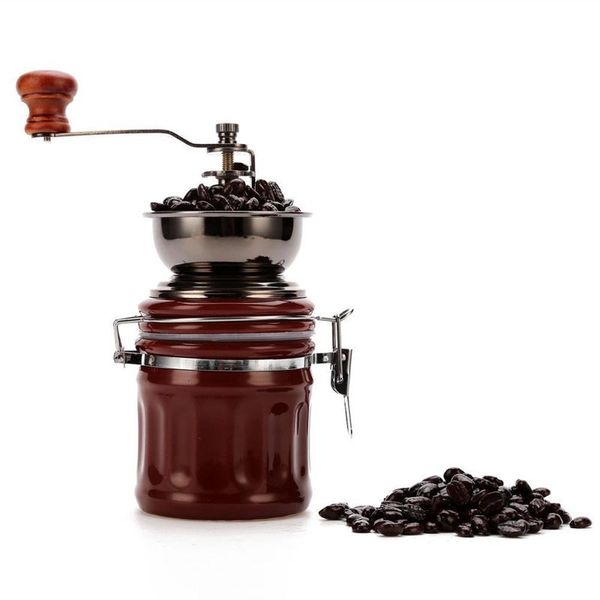 Керамическая ручная мельница, бытовая маленькая кофемолка для зерен, ручная кофемашина, поддерживающая оптовые подарки