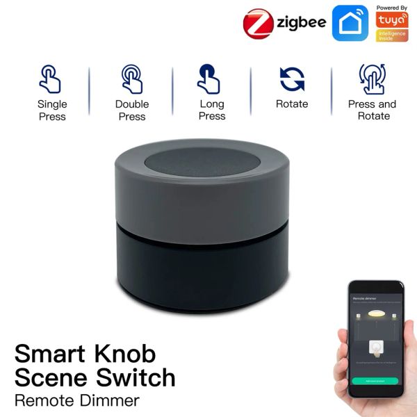 Steuern Sie Smart Home Zigbee Szenenknopfschalter Tuya Smart Life App-Steuerung Drahtloses Automatisierungsszenario Batteriebetriebene Schaltertaste