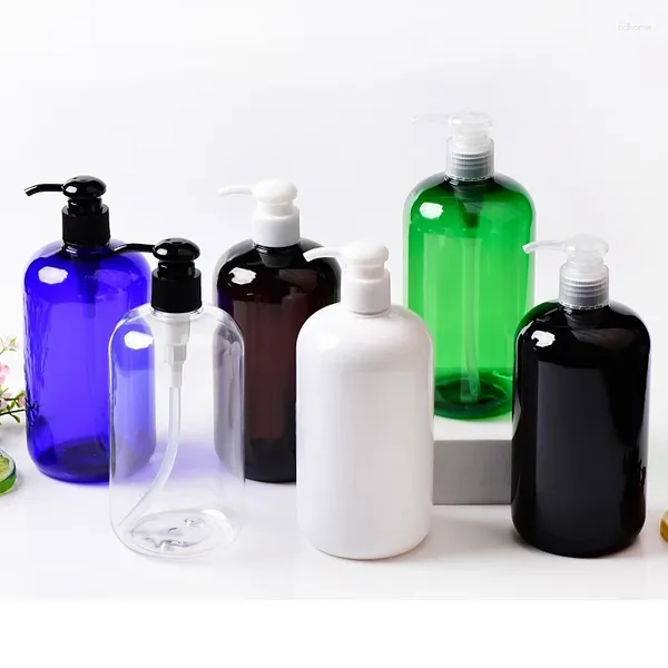 Bottiglie di stoccaggio 12 pezzi 500 ml Pompa di plastica vuota nera bianca per lozione per la cura personale Sapone liquido Gel doccia Contenitori cosmetici