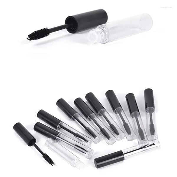 Lagerung Flaschen 3 stücke 10 ml Leere Wimpern Tube Mascara Fläschchen Flasche Werkzeug Mode Für Rizinusöl DIY Container Set mit Schwarzer Kappe