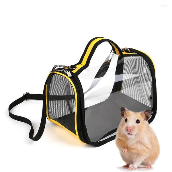 Gato portadores saco de transporte para cobaia viagem caso transporte transparente portátil pequeno animal bolsa hamster pássaro esquilo