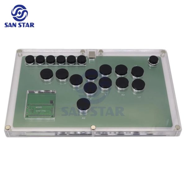 B1 DIY Alle Tasten Hitbox Style Arcade Game Controler Fightbox Joystick Fight Stick Game Controller für PC/PS4 OBSF-24 30