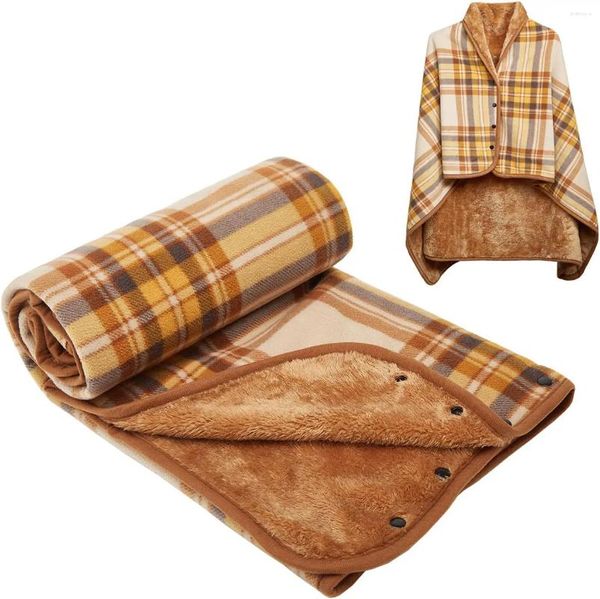 Decken, multifunktional, warm, Flanell, Lazy-Schal, geeignet für Büro-Mittagspausen, Reisen und Heimgebrauch