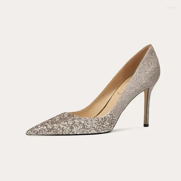 Scarpe eleganti Diamante acqua Perla Tacco alto Matrimonio Damigella d'onore di lusso Non stanca dei piedi da sposa