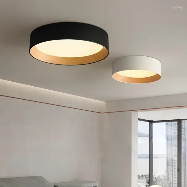 Deckenleuchten Moderne LED-Lampe für Schlafzimmer Nordic Round Hochwertige Beleuchtung Glanzleuchte Lampara