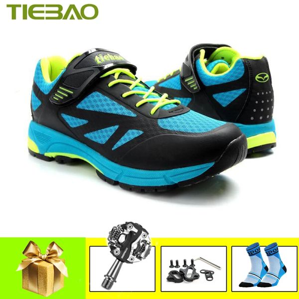 BOOTS TIEBAO SAPATILHA CICLISMO MTB HOMENS Mulheres Sapatos de bicicleta de montanha de montanha Sapatos MTB de MTB Blindable Superstar Riding Riding Sneakers