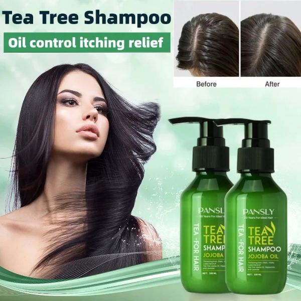 Shampoos tea árvore shampoo de limpeza profunda de cabelo de caba