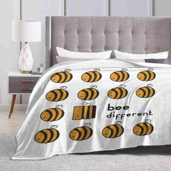 Decken Bee Different Neueste superweiche warme leichte dünne Decke Bees Be You Inspirierender Humor Wortspiel Wortspiel Insekt süß