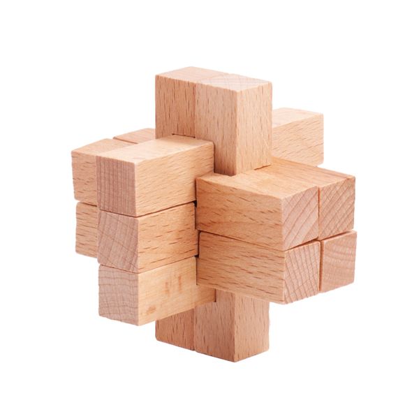 Giocattoli in legno di sblocco per bambini Luban Lock Puzzle Giocattoli casual per bambini