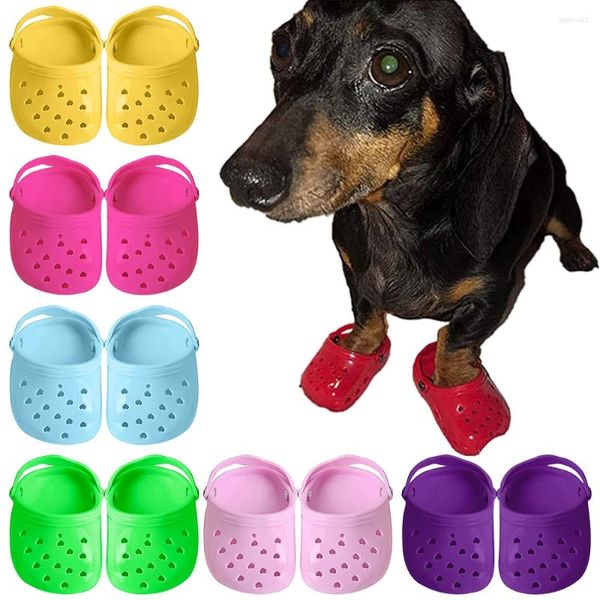 Hundebekleidung Sommer atmungsaktive weiche Mesh-Haustier-Sandalen robuste rutschfeste Sohlen niedliche Welpen-Katzenschuhe für Chihuahua-Produkte