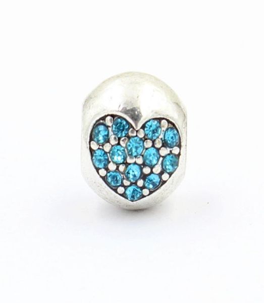 Charms a forma di cuore di cristallo con inserto fai-da-te Bead Fit Charms in stile europeo Bracciali Gioielli che trovano accessori autentici7849570