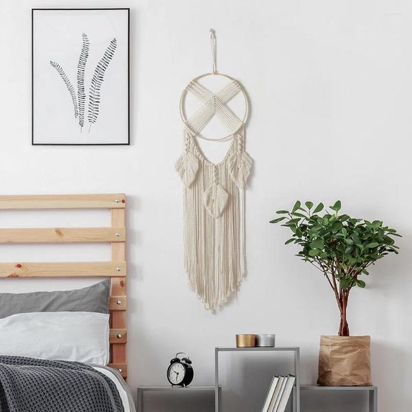 Tapeçarias mão-tecida tapeçaria estilo nórdico parede pendurado macrame tecer sonho apanhador 2024 decoração de casa boho quarto sala de estar decoração