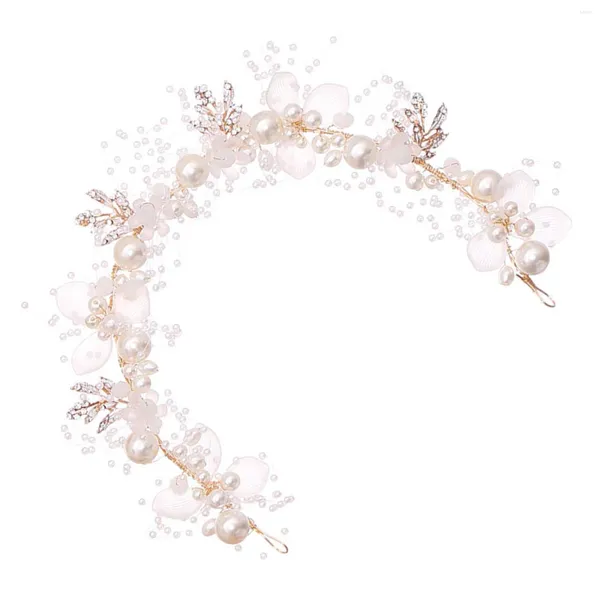 Acessórios de cabelo S Pearl Headpiece Flor e Headband Vine Spring para a coroa da criança