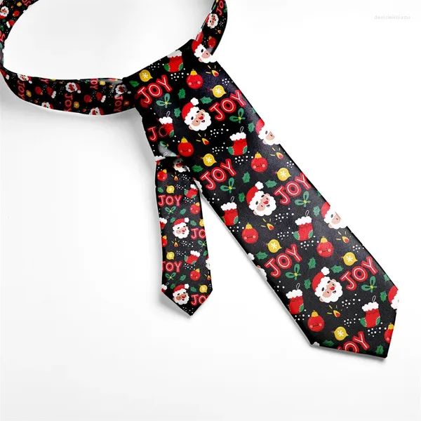 Галстуки-бабочки Рождественский галстук с принтом для мужчин Gravatas Оптовая продажа Тканый галстук 8 см Свадебные аксессуары Косплей Костюм Опора Групповая вечеринка