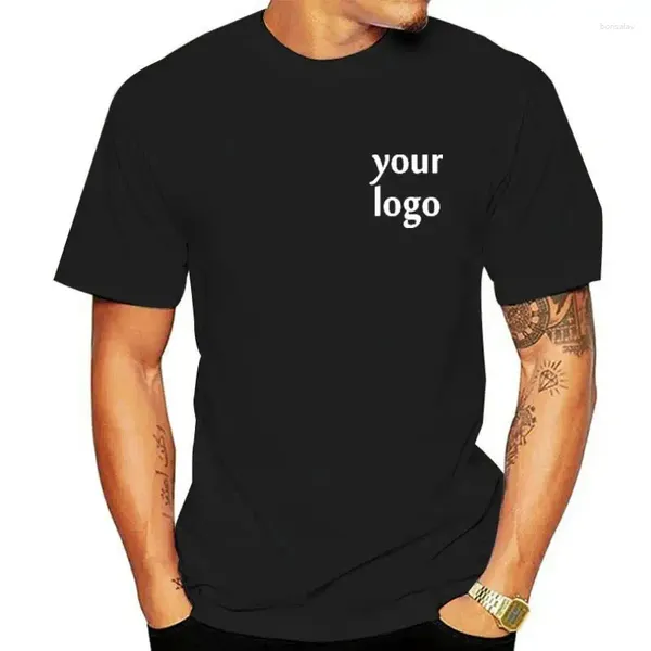 Camisetas masculinas personalizadas/projetadas com logotipo faça você mesmo e publicidade de manga curta feminina